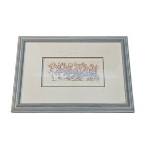 William Todd Clown Parade Framed Signed Limited Edition Hand Colored Etching